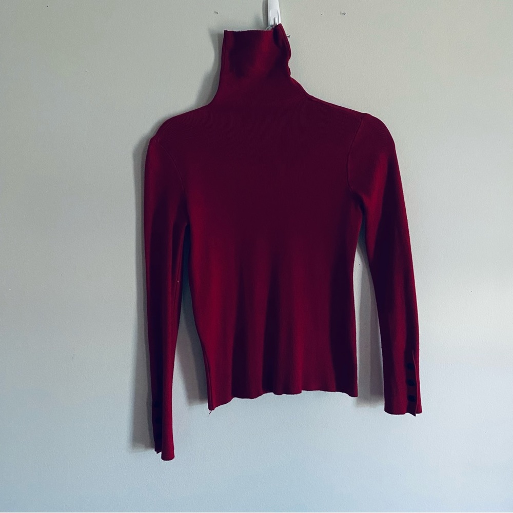 SHEIN Women's Red Long Sleeve Shirt Turtle Neck Top Size Large